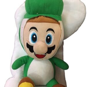 Green and White Plush Toy